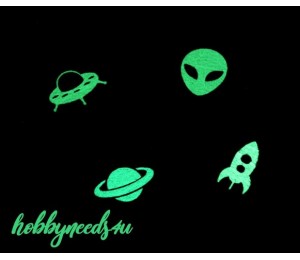 Stickserie - Glow in the Dark Motive Silhouette